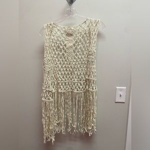 Boho Crochet Sleeveless Cardigan